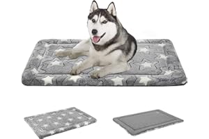 EMPSIGN Alfombra De Cama para Perro, Reversible (Fresco y Caliente), Colchón Perro Lavable, Cama Impermeable para Perros con Funda Extraíble, Gris, L, 92 * 61 * 2.8cm