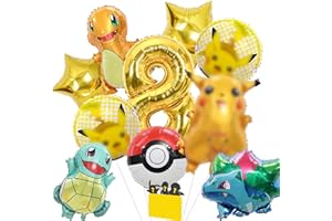 SENCANGXUN Luftballons Geburtstag Party Set,8 Jahre Folienballon Deko,Cartoon-Bilder Luftballon,Kinder Geburtstag Elfenballon Dekoration