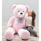 160 cm Bow Tie Plush Bear-Giant Boy-Special Gift for Lover - Local (PINK)