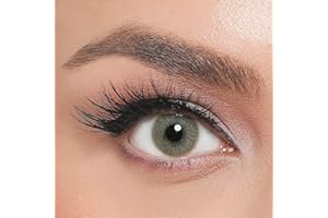 FAMELENSES ICONIC farbige Kontaktlinsen LIME – stark deckende Monatslinsen für 3 Monate in Hellgrün & Gelb, besonders natürliches Ergebnis für alle Augen - 1 Paar…