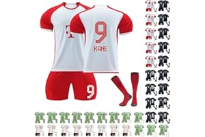 Coolsterster Fussball Trikot Kinder Set , 23/24 Heimtrikots / Auswärtstrikots Trikot Fussball Trikot Kinder und Erwachsene Fussballtrikot Trainingsshirt,Shorts und Socken Set für Kinder/Herren