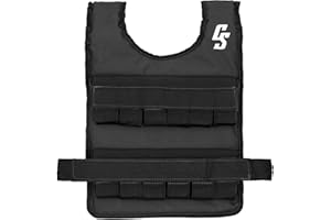 Capital Sports Monstervest - Giubbotto Zavorrato con Peso, Gilet Zavorrato, Allenamento Forza e Resistenza, Pesi Metallici Rimovibili, Cinta in Nylon Regolabile, Morbida Imbottitura