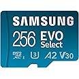 Samsung EVO Select 256GB, microSD, A2, V30, 130 MB/s, FHD, 4K UHD, tarjeta de memoria con adaptador para Smartphone, Tablet, 