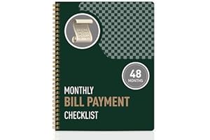 KMQOY Monthly Bill Payment Checklist & Financial Planner Notebook – 4-Year Budget Organizer with 960 Bill Records, Income & Expense Tracker, Debt Payoff Log, and Savings Goals - Green