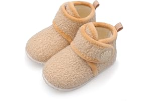 JIASUQI Baby Boys Girls Booties Toddler Soft Winter Boots House Slippers Infant Warm Socks Anti Skid Newborn Crib Shoes