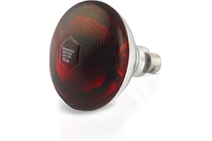 fratrisPRO Infrarotlampe 175 Watt E27 aus Hartglas - Küken, Kaninchen, Ferkel, Hundewelpen, Hühnerstall