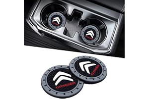 DDFF 2 Pezzi Sottobicchieri per Auto, Auto Accessori Interni, Gomma Antiscivolo Sottobicchieri per Auto, Adatto pe C2 C3 C4 C5 C6 C8 XSARA Picasso2 Stück