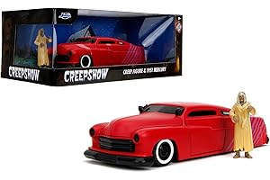 ‎JADA Jada 1951 Mercury Matt Red with Purple Stripes and Creep Diecast Figure Creepshow (1982) Movie Hollywood Rides Series 1/24 Diecast Model Car