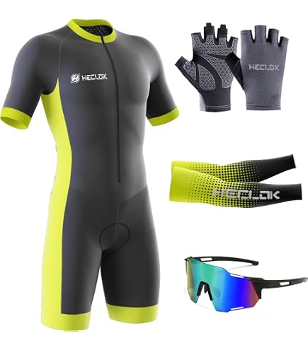 Homme Pro Trifonction Manches Courtes Sports Maillot Cyclisme de Plein Air Vêtements de Triathlon, pour Course À Natation, Cyclisme,Maillot de Cyclisme Une Pièceavec Coussinet (Type-9,L