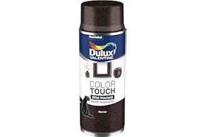 Dulux Valentine Peinture Intérieure et Extérieure Aérosol Color Touch Effet - Marron Effet Martelé - 400ml