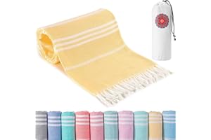 HOQQUE Serviette de Plage Drap Serviettes XXL Piscine Beach Towel Anti Sable Vacances Accessoires Camping Accessoire Coton Grande Cadeau Homme Femme pour Voyage Sport Yoga Fitness Gym