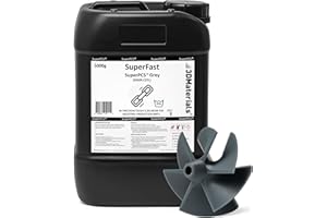 SuperPCS Résine d'imprimante 3D, la Plus résistante et la Plus Rapide, 50 um 1,8 GPA, Impression en 1,5 Sec, Fabriquée en Corée par 3DMaterials (5000g, Gris)