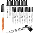 Hyber&Cara Glass Pipette Dropper 1ml Graduated for Liquid Medicine Essential Oil Laboratory, 20 Pack
