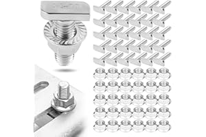 SIYRDXCBT 30 Piezas Tornillos en T de Cabeza de Martillo M8×20 y 30 Tuerca Cabeza Martillo A2-70 Inox Tornillos en T M8 para Rieles de Sistemas Fotovoltaicos Invernaderos y Fotovoltaicos Techos Rígidos