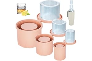 YIROCHAN Taca na kostki lodu do kubka Stanley, 1,134 g, 850 g, 590 g, silikonowe formy do kostek lodu z pokrywką, 3 puste cylindryczne formy do kostek lodu, łatwe napełnianie i uwalnianie, forma do chłodzenia