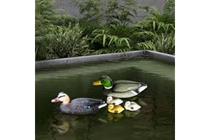 etc-shop Anatre da laghetto per laghetto da Giardino Famiglia di Anatre Anatra da Nuoto per la Decorazione del Germano Reale del laghetto Decorazione del laghetto Galleggiante