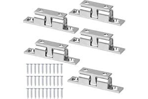 Chstarina 5 Stück Doppelkugelschnäpper Schrankverschluss Schrankschnäpper Türschnäpper Möbelschnäpper Schranktürschloss Tür Kugelschnäpper für Küche Schranktüren Möbeltür Schränke 50mm