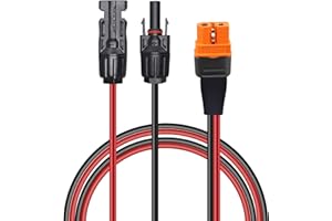 GELRHONR 12AWG Câble solaire avec XT60i, Câble Connecteur d'extension solaire vers xt60i-f pour générateur solaire de centrale électrique portable de panneau solaire RV(1M/3.3Ft)