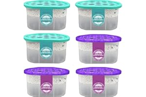 CASAVIVA - Deumidificatore Casa Muffa ARIAPURA 6 Pezzi da 400ml - Deumidificatore Portatile Assorbi Umidità per Ambienti con Cristalli Idrofili - Aromaterapia