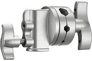 Neewer Wielofunkcyjny wytrzymały uchwyt z głowicą obrotową 6,3 cm (2,5") adapter montażowy do stojaka oświetleniowego, przedłużającego ramienia wysięgnika i innego sprzętu fotograficznego z mocowaniem