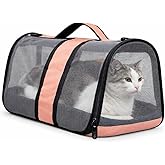 AEE&reg; Komple Fileli Kedi Taşıma &Ccedil;antası &ndash; MDF Sert Tabanlı, Katlanabilir, Nefes Alabilen, Omuz Askılı &amp; El Tutmalı, Hafif ve S