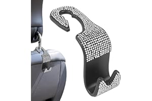 Virtcooy Bling Car Seat Hanger Sedile Posteriore - Ganci Appendiabiti per Auto a Forma di S con Diamante | Accessori Interni per Appendiabiti per Sedile Posteriore Resistenti e durevoli per Borsetta