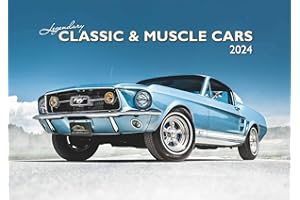 ‎N NEUMANNVERLAGE Legendary Classic & Muscle Cars 2024 Wall Calendar Car Calendar 42 x 29.7 cm Vintage Car