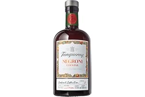 Tanqueray London Dry Gin Ready to Serve Negroni Cocktail | 17.5% vol | 50cl | Ready to Drink | Gin Mixed with Fruity Orange and Bitter Flavours | Bar Quality Cocktails | Perfect for Hosting
