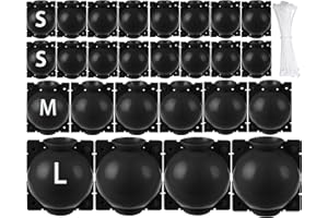 BEOIUCZZY 30 Stücke Pflanzenwurzelbox, Pflanzenwurzelgerät Wiederverwendbares Pflanzenwurzelgerät Hochdruck-Vermehrungsball für Bäume Blumen Garten Boden Veredelungsbox, Schwarz, Groß+Mittel+Klein