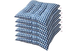 AGDLLYD Set de 4 Cojines de Asiento cojín de Silla 40x40x7cm para Interior y Exterior - Modelo 2019 - Muchos Colores - Acolchado Grueso/cojín de Suelo