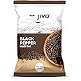 Jivo Black Pepper Whole Natural Peppercorns | Premium Kali Mirch | Perfect for Cooking, Baking & Seasoning | No Artificial Colors, Preservatives, or Taste Enhancers | Pepper- 100g