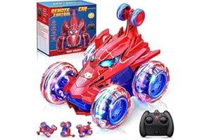 OINIC Spider Remote-UP 360° Stunt Remote Control Car for Kids – Wheels, Double-Sided Driving, 2.4GHz Rechargeable RC Vehicle, All-Terrain Toy Car for Boys & Girls Age 3-13 – High-Speed Flips, Spins & Tricks
