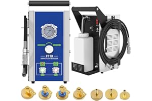 MOTOCOCHE 110V/220V Purgador Frenos Coche Eléctrico 0~3 Bar Sangrador Liquido Frenos Herramientas Automotrices Sangrado Sistema Frenos con 7 Adaptadores Compatible con Benz BMW