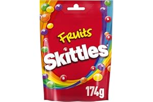 SKITTLES - Bonbons enrobés végétaliens à base de fruits - Ananas et autres saveurs - Paquet à partager pour Halloween - (1 x 174g)