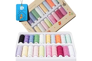 DZSEE Sewing Thread for Sewing Machine 20 Colours, Handmade DIY Sewing Threads for Hand Sewing, Coloured Thread, Sewing Thread Set for Home and Professional Sewing