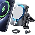 ESR for Apple-Certified 15W MagSafe Car Mount Charger, CryoBoost Phone Cooling MagSafe Car Charger, Magnetic Wireless Car Charger for iPhone 16 Pro Max Plus 15 14 13 12 Mini MagSafe Car Accessories