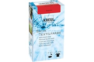 KREUL 98524 - Colorante Textil Batik Rojo Fuego, 70 g, Color en Polvo para Batik y teñido de Textiles