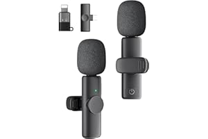 CZOCPOS Kabelloses Lavalier-Mikrofon für iPhone/iPad/Android – Mini Design, Rauschunterdrückung, Ideal für Videos, Podcasts, YouTube & TikTok, Plug & Play