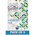 Amazon Brand - Presto! Naphthalene Balls | 1 Kg | 200 Gram X 5 Packs | Insect Repellant | Ideal For Cupboards, Bookshelves And Toilets