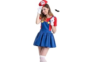 Umbrean Mari Cosplay Kostüm Outfits mit Bart, Hut und Handschuhe für Jungen, Mädchen, Mann und Frauen