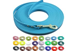 bio-leine Schleppleine 12mm aus Biothane - 20,0 m in Babyblau I Hundeleine ohne Handschlaufe für kleine und große Hunde - Wasserabweisende Leine