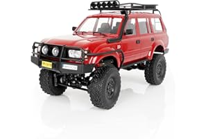 ARRIS 1/16 Scale RC Crawler, WPL C54-1 RTR RC Truck 4x4 Off Road RC Rock Crawler with Upgraded Chassis, 260 Motor New Gearbox and Batteries for Adults Hobby Toy (Red)