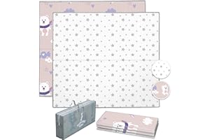 SUPERBE BEBE Reversible and Non-Toxic Thick Foldable Waterproof Foam Baby Play Mat 200x180x1,5cm. Floor Mat for Kids Toddlers Children. for Boy or Girl Child's Room. Extra Large Size