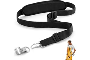 MOVYEE Réglable Harnais Sangle d'épaule Débroussailleuse Bandoulière en Nylon Tondeuse pour Motorsense (Noir)