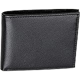 RAS WALLETSMens Rfid Blocking Soft Leather Bifold Wallet Credit Card Holder Zipped Coin Pocket Purse Black - 121