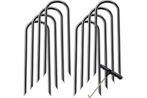 UROVIBOSCR Trampoline Stakes Trampoline Anchors High Wind Heavy Duty Trampoline Accessories Galvanized Steel Set of 8 for Trampolines, Swing Sets, Canopies, Camping Tarps, Trapping, Sheds, Dog Tie Out
