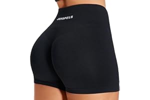 JOYSPELS Revolution Seamless Sport Shorts Damen, Radlerhose Kurze Sporthose Damen High Waist Booty Lifting Fitness Gym Shorts