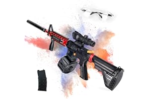 CROZZO Large Splatter Blaster Toy - Electric Gel Splatter Blaster with Drum, Blaster Toy with 60000 Rounds, Outdoor Sports Toys
