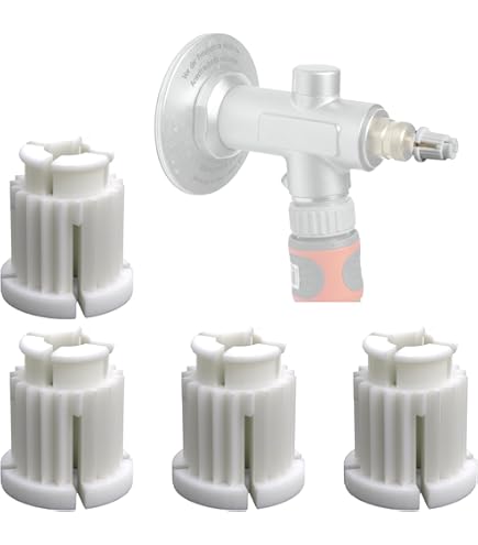Sintrix Fab Universele vergrendelingsbus van kunststof, wit, 7,5 mm, set van 4 voor twee-greepkranen en bovendeel van ventielen, compatibel met GROHE, Dornbracht, KEMPER, Kludi, klikinzetstuk voor