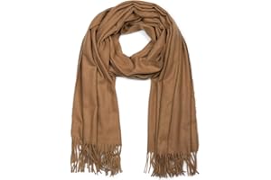 styleBREAKER Unisex Schal mit Fransen | weiches Viskose Tuch in Uni Farbe | langer Winterschal für Damen und Herren | Große Farbvielfalt